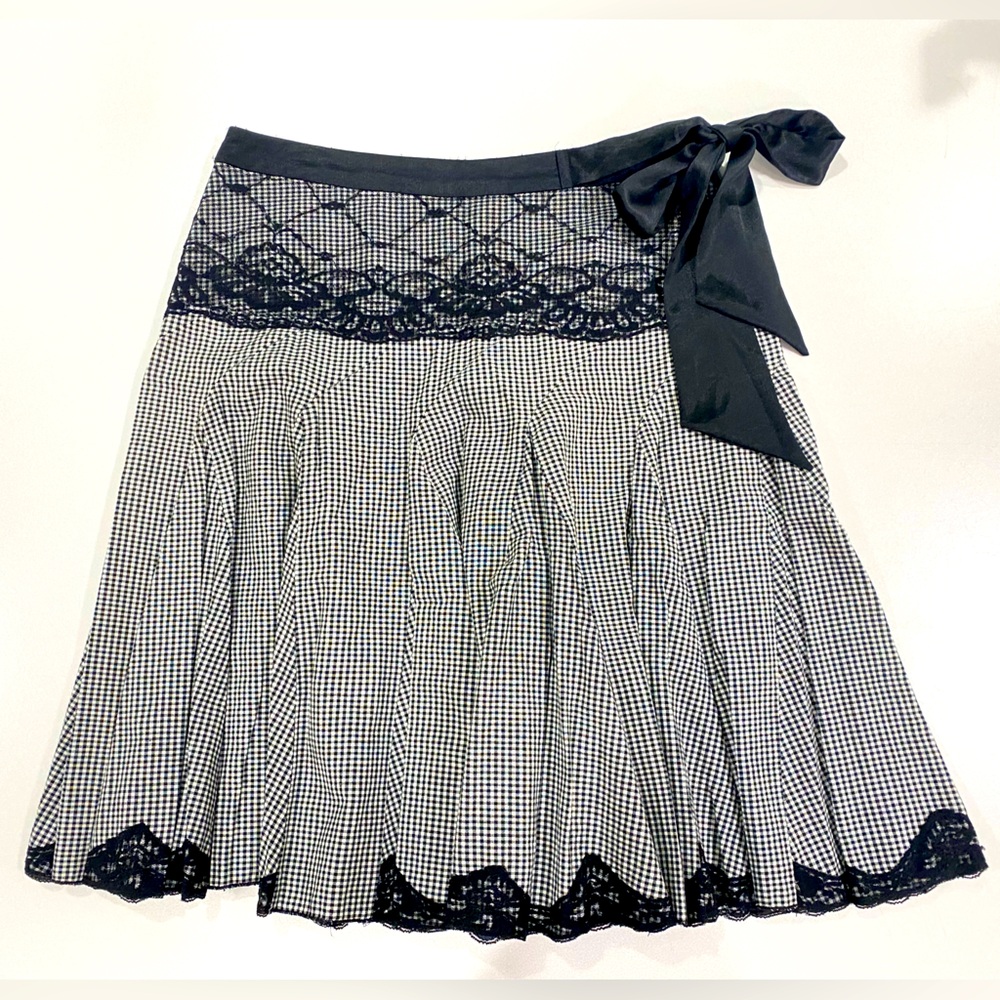 Fun Black and White Checkered Skirt
